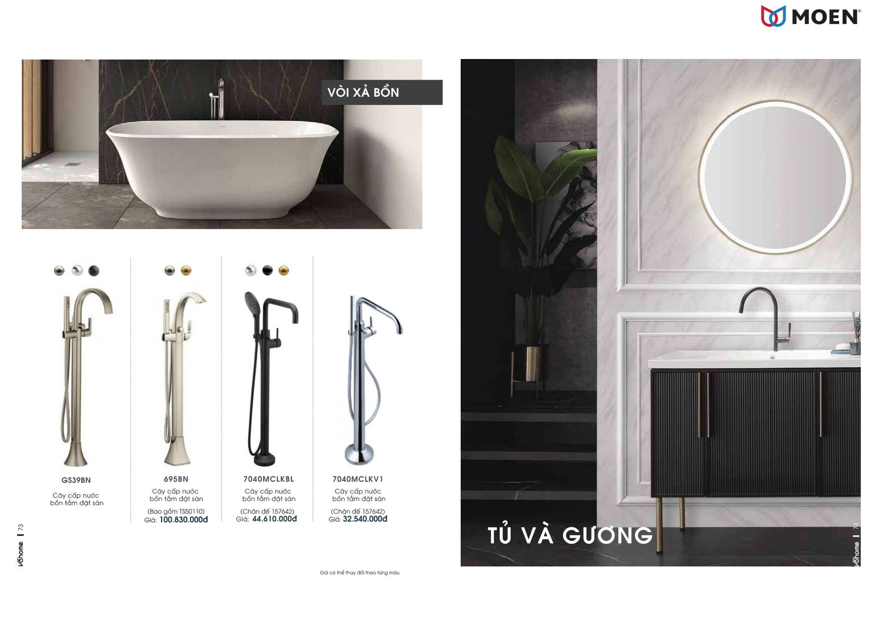 Thiết bị vệ sinh MOEN Bảng giá và Catalogue mới nhất 2024 /Page 38